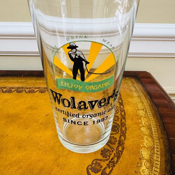 4 Beer Craft Ales Brew Pint Glasses Budweiser Goose Island Wolavere Otter Creek - Picture 4 of 7